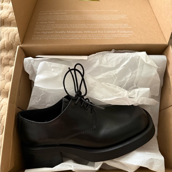 Miista Black Leather Flats - Picture 4 of 5